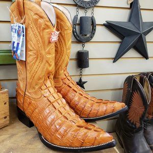 New Men's Rudel Cognac Alligator size 10EE Cowboy Boots with Tags Rare find